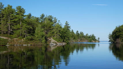 Fototapeta na wymiar The Tranquil Beauty of Wani Bay in Georgian Bay Ontario Canada