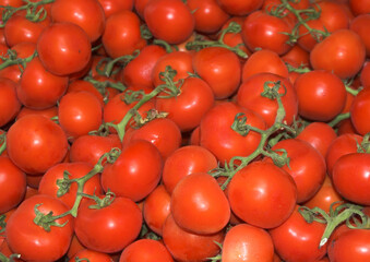 Tomatoes in a street market
