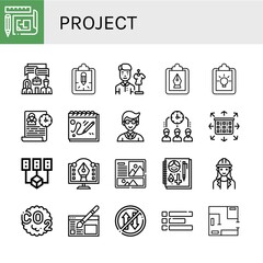 Set of project icons