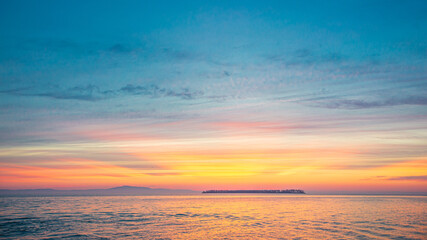 Fototapeta na wymiar Summer sunset on Lake Baikal