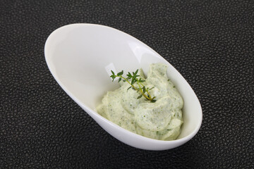 Cottage cream snack with herbs