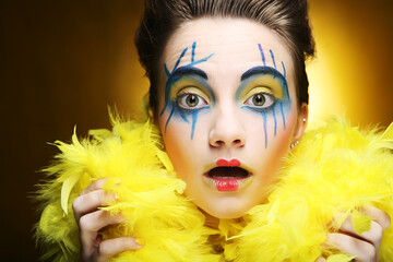 crazy girl - close up portrait