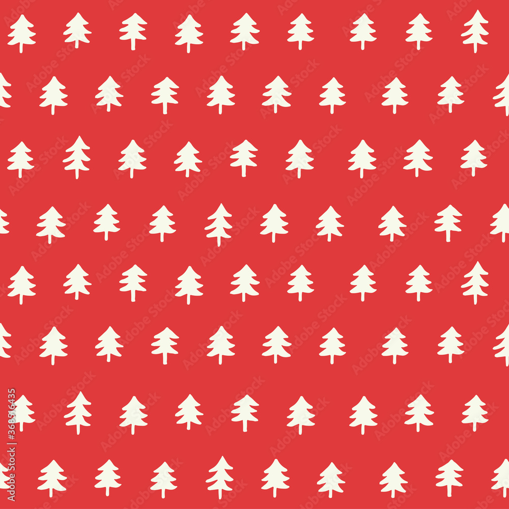 Poster seamless pattern with christmas trees