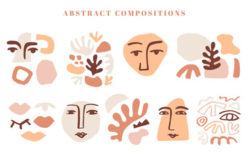Modern abstract shape templates set