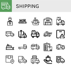 Set of shipping icons