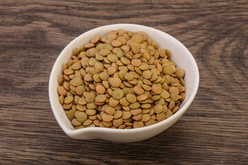 Vegan cuisine - Dry lentil heap