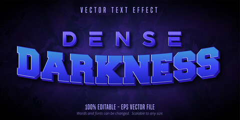 Dense darkness text, game style editable text effect