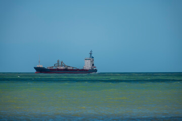 Oil Chemical tanker at sea - seal view