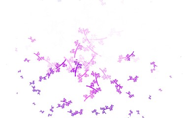 Obraz na płótnie Canvas Light Purple vector doodle layout with branches.
