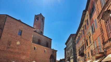 Medieval buildings of Città della Pieve, Umbria, Italy.