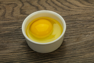 Raw Chicken egg in the bowl