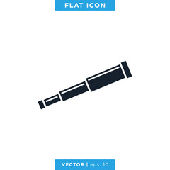 Telescope Icon Vector Design Template.