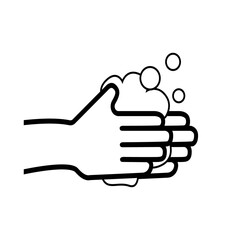 Wash your hands or safe hand washing vector symbol.