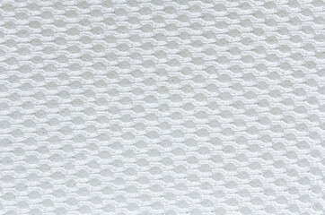 White mesh fabric texture. Cloth with large cells