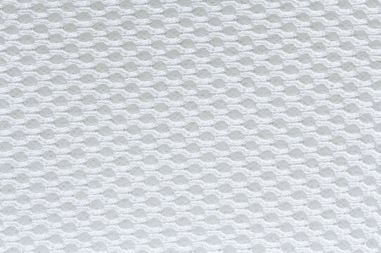 Selective Focus White Mesh Fabric Background Cloth Sport Wear