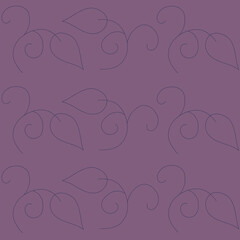 Pattern with curlicues and flowers