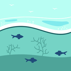 Sky, sea and underwater world