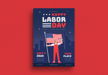 Happy Labor Day Flyer Layout