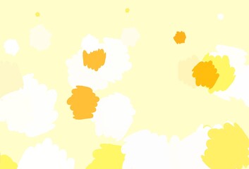 Light Red, Yellow vector texture with abstract forms.