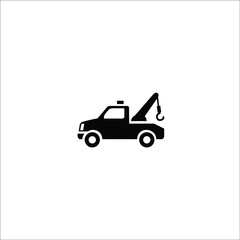 Fototapeta na wymiar car tow service, 24 hours, truck , solated icon on white background, auto service, car repair