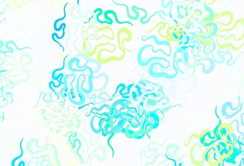 Fototapeta na wymiar Light Blue, Green vector background with abstract shapes.