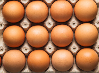 A top view of rounf of some eggs
