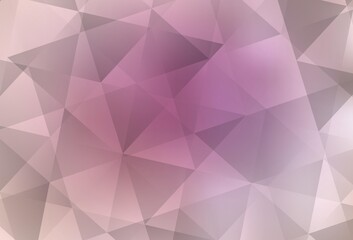 Light Pink vector triangle mosaic background.