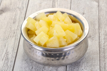 Marinated pineapple pieces