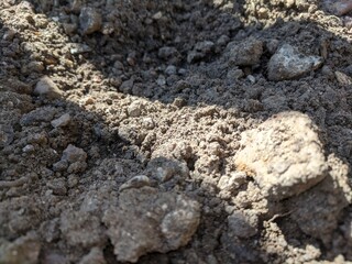 soil in the ground