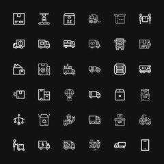 Editable 36 deliver icons for web and mobile