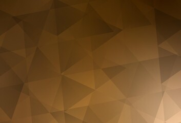 Dark Orange vector polygonal template.