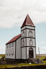 Old white church in Iceland