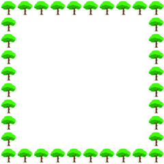 Pattern Tree pixel art. Vector picture.  Picture frame.