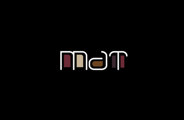 Mat Name Art in a Unique Contemporary Design in Java Brown Colors