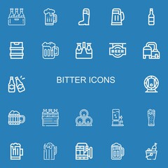 Editable 22 bitter icons for web and mobile