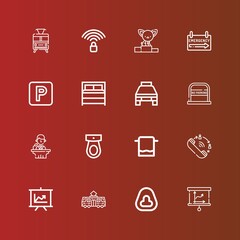 Editable 16 public icons for web and mobile