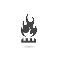 Fire Icon with shadow