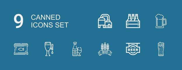 Editable 9 canned icons for web and mobile