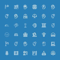 Editable 36 intelligence icons for web and mobile