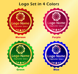 Beautiful Logo Set in 4 colors
