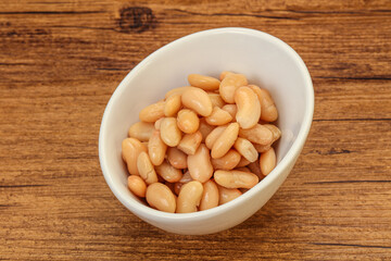 White beans kidney in the bowl