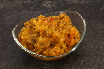 Relish sauce with cucumbers and mustard