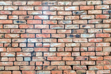 Old dirty vintage brick wall background close