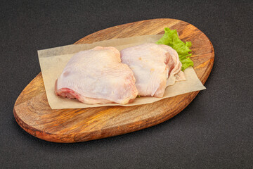 Raw chicken hip for cooking