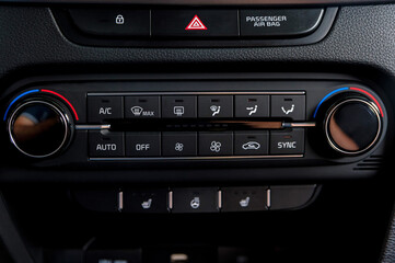 Climate control unit in the new car close