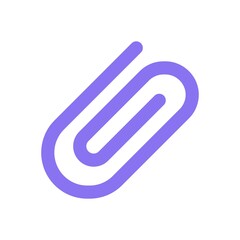 Obraz premium Paper clip icon. Attach file icon. Office stationery sign.