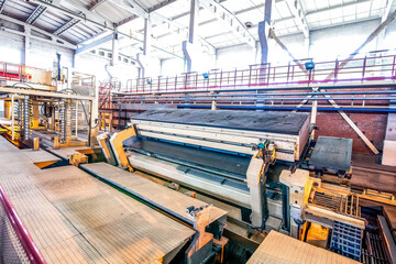 Production of aerated concrete blocks at factory