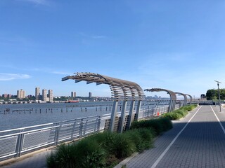 Riverside Park South facing the Hudson River and New Jersey skyline. 