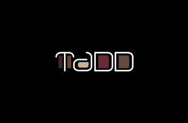 Tadd Name Art in a Unique Contemporary Design in Java Brown Colors