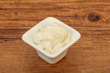 Caesar cream sauce with parmesan and herbs